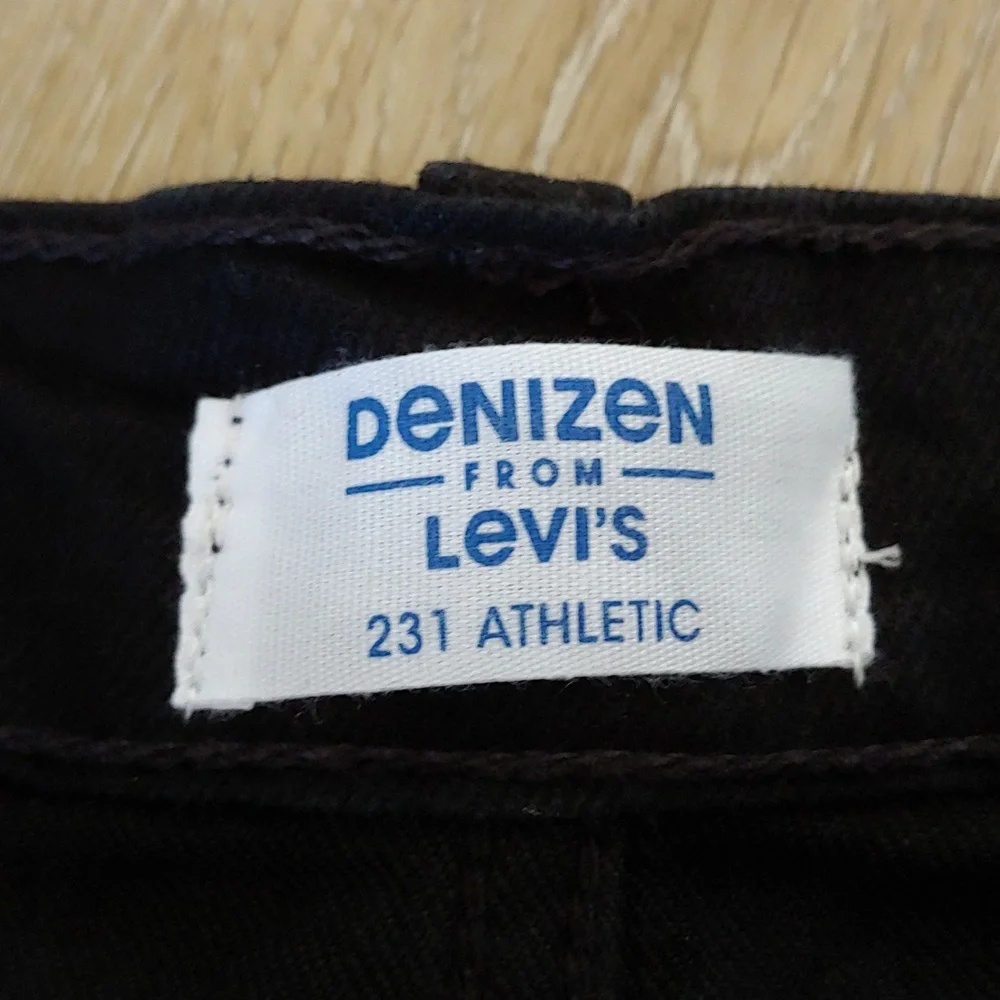NWT Denizen Levi's Men's 231 Athletic Fit Flex Jeans Black Size 36X32